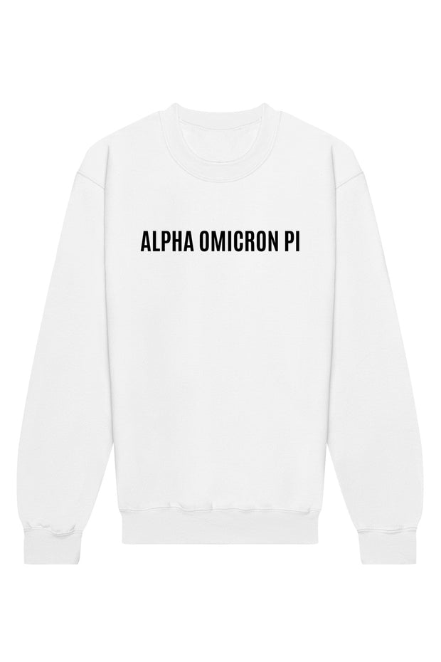 Alpha Omicron Pi Warped Crewneck Sweatshirt