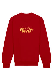 Delta Delta Delta Vintage Hippie Crewneck Sweatshirt