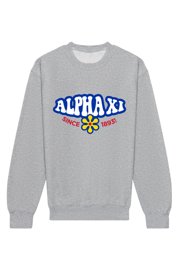 Alpha Xi Delta Funky Crewneck Sweatshirt