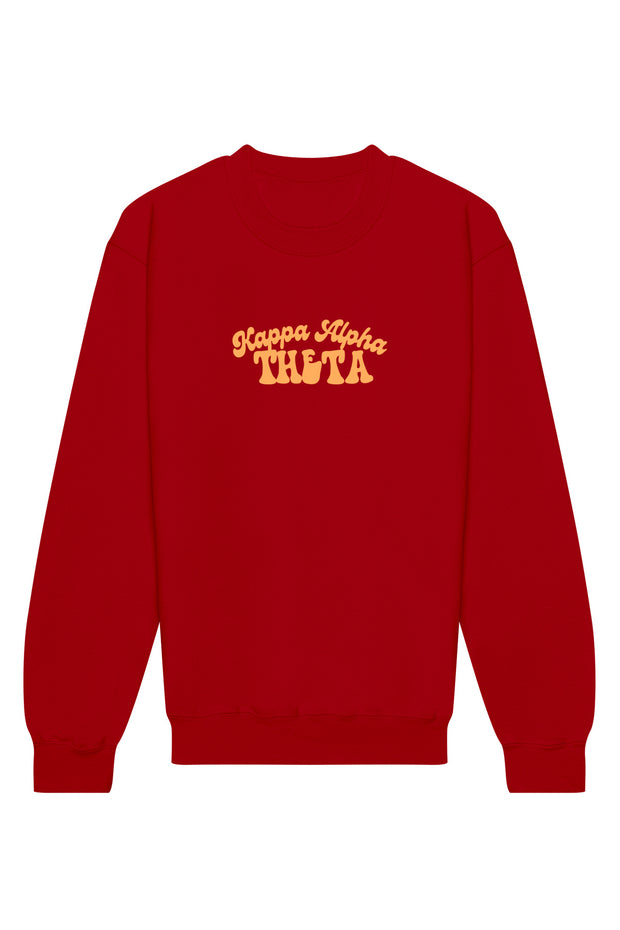 Kappa Alpha Theta Vintage Hippie Crewneck Sweatshirt