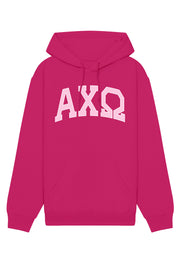 Alpha Chi Omega Pink Rowing Letters Hoodie