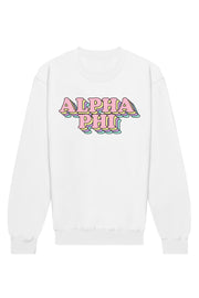 Alpha Phi Retro Crewneck Sweatshirt