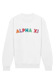 Alpha Xi Delta Stencil Crewneck Sweatshirt