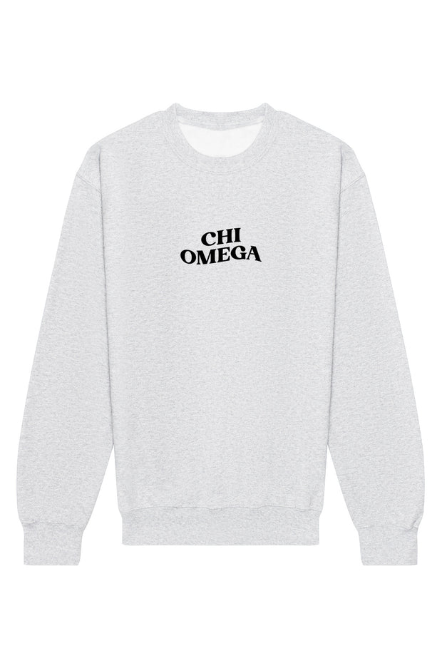 Chi Omega Happy Place Crewneck Sweatshirt