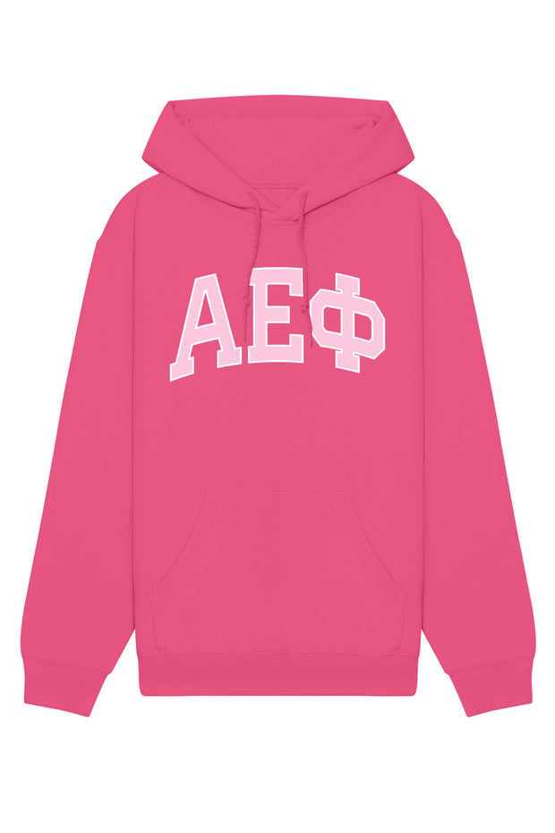 Alpha Epsilon Phi Pink Rowing Letters Hoodie