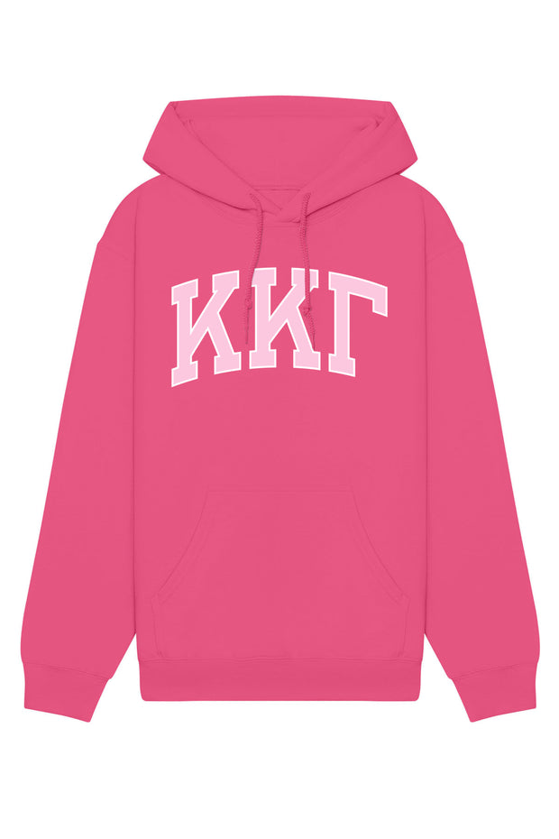 Kappa Kappa Gamma Pink Rowing Letters Hoodie