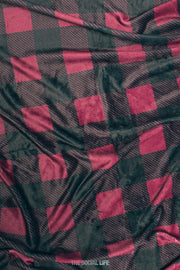 Chi Omega Plaid Velvet Plush Blanket