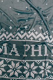 Delta Delta Delta Snowflake Velvet Plush Blanket